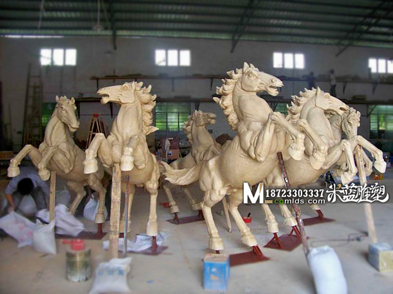 重庆砂岩雕塑动物马