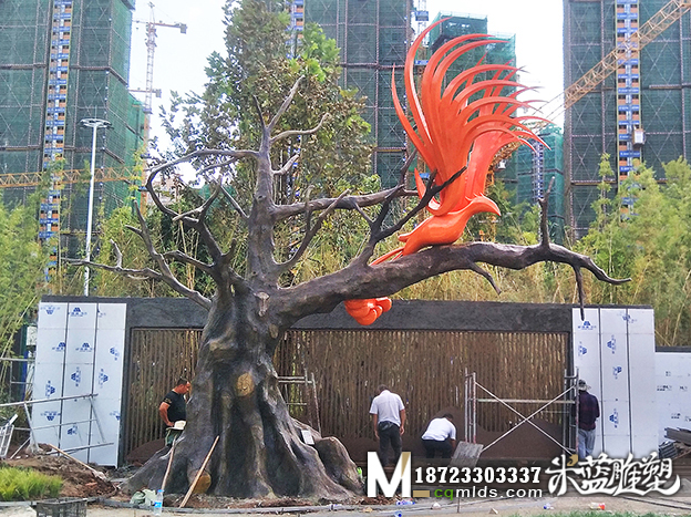 宜宾水泥树雕塑